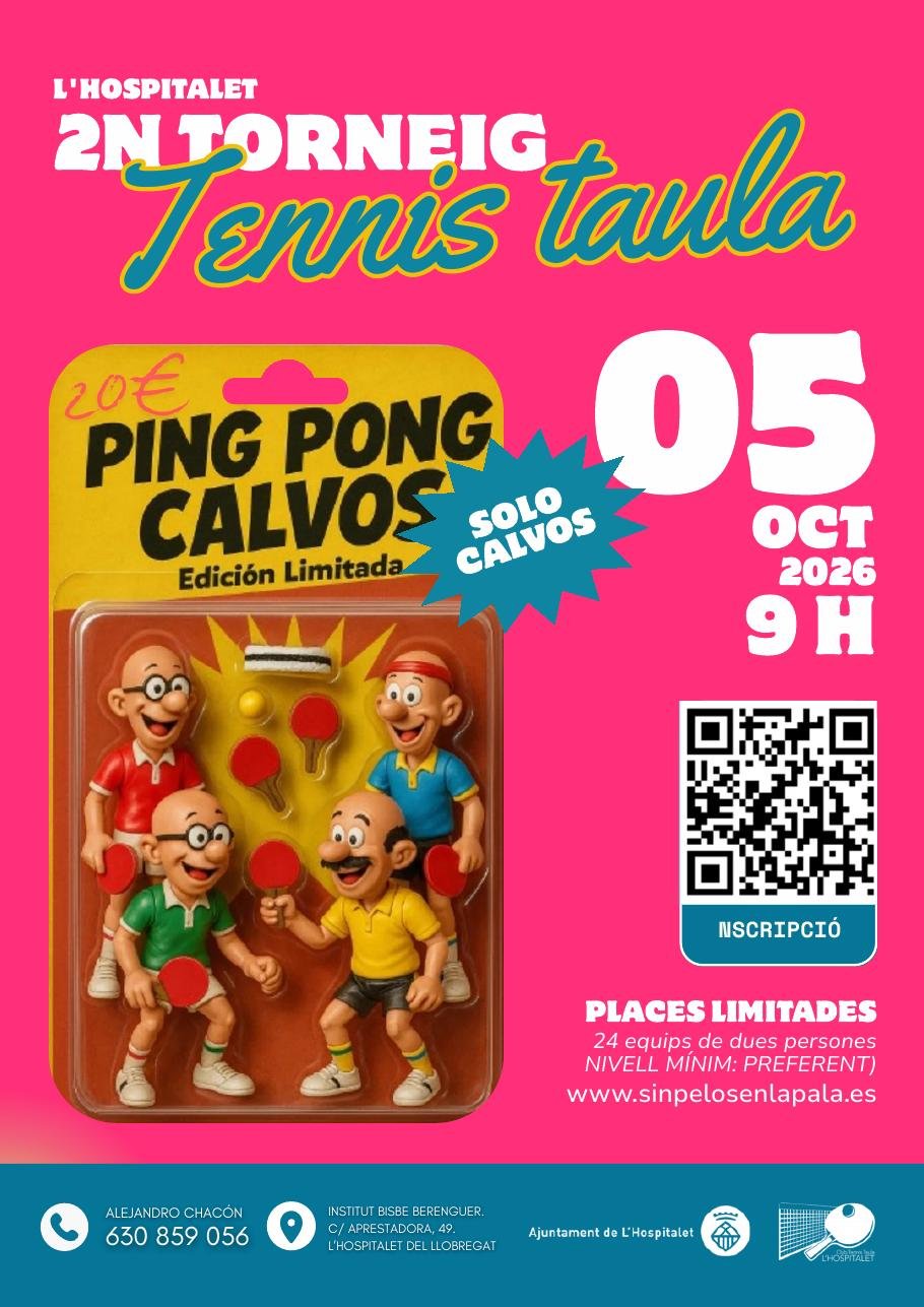 Cartell 2n Torneig Solo Calvos 2026 — Tennis Taula L'Hospitalet